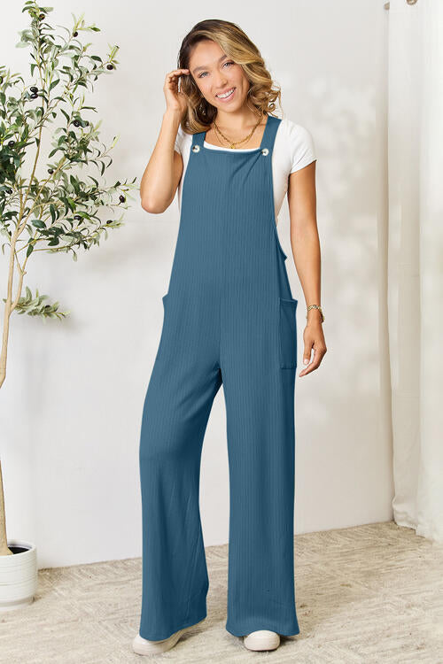 Wide Strap Overall with Pockets